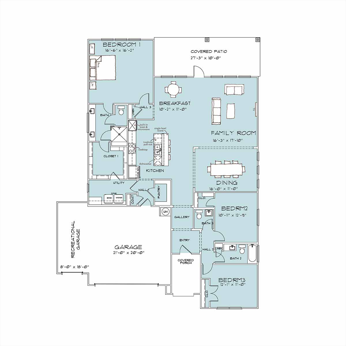 Home Builders Belton TX Drake II Floor Plan